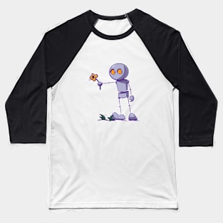 Robot giving flower Baseball T-Shirt